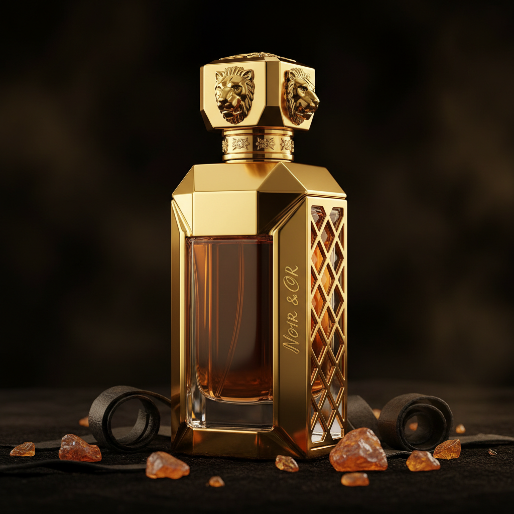 O'Juvi E-63 gold luxury perfume bottle premium bold style