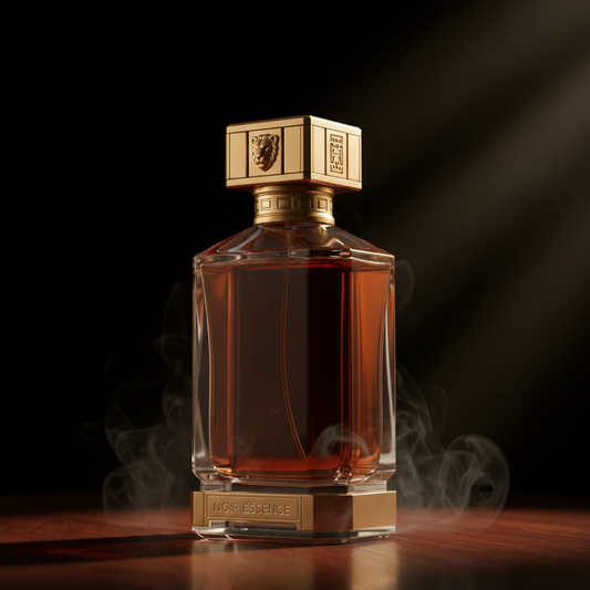 O'Juvi E-103 dark amber luxury perfume bottle elegant masculine